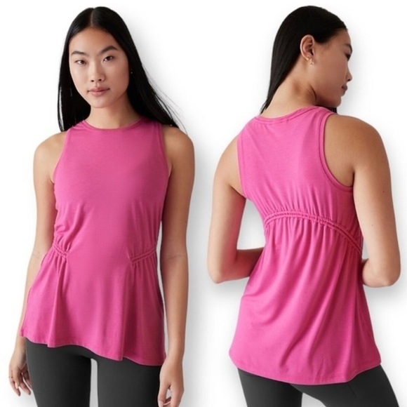 Athleta Tops - Athleta Air Out Cinch Tank Hot Pink Size S Women's
